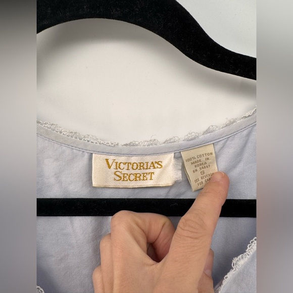 Victoria Secret Vintage Light Blue Prairie Style Nightgown Small - Picture 2 of 4